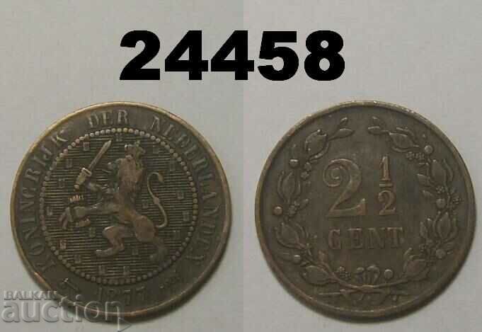 Холандия 2 1/2 цент 1877
