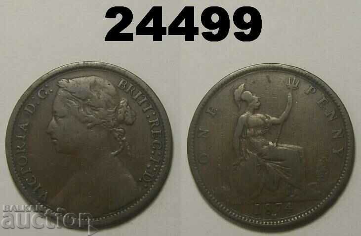 Great Britain 1 penny 1874 H