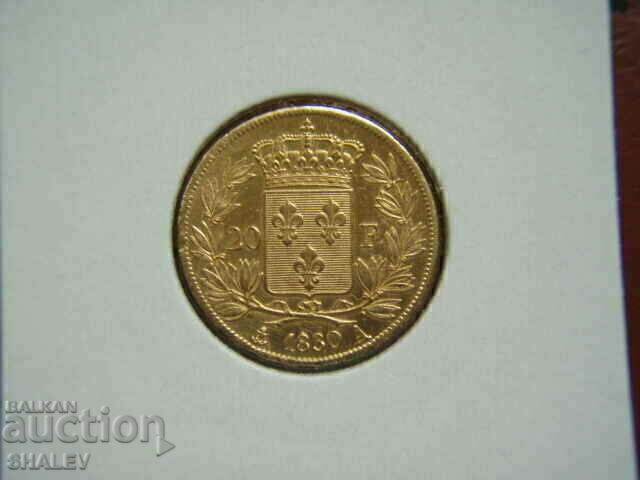Аукцион 20 Francs 1830 A France (20 франка Франция)/2/ XF/AU (злато)