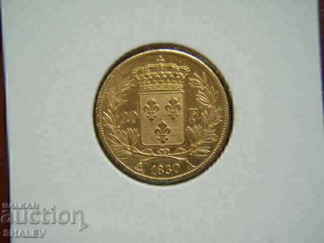 20 Φράγκα 1830 A Γαλλία (20 franka Frantsiya)/2/ XF/AU (χρυσός)