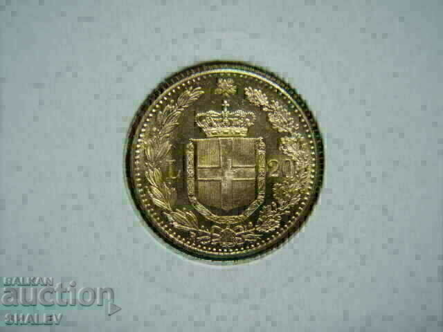 Παράδοση 20 Lire 1890 Italy /20 Lire Italy/ (ΣΠΑΝΙΟ!) /2/- AU+ (χρυσός)