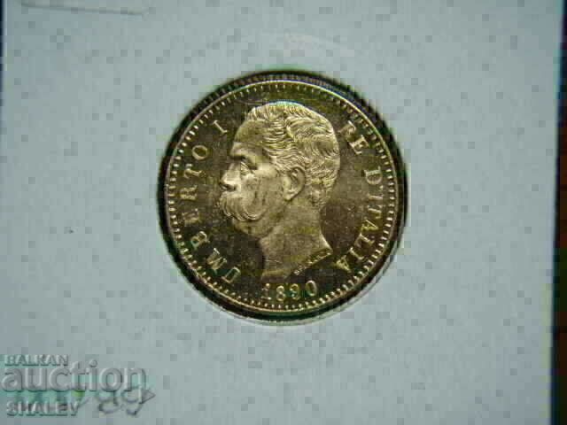 20 Lire 1890 Italy /20 Lire Italy/ (ΣΠΑΝΙΟ!) /2/- AU+ (χρυσός) - 5