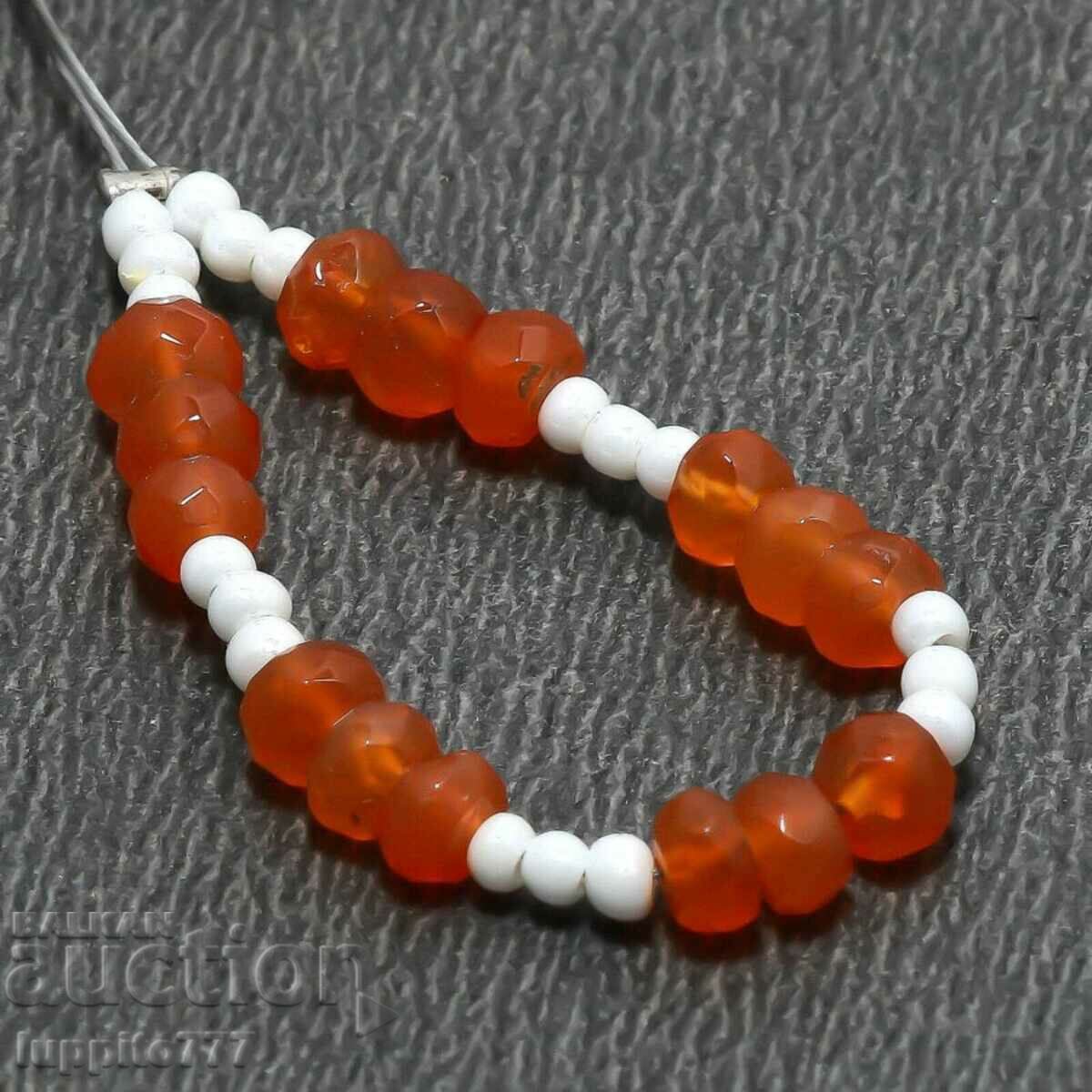 7.70 carat natural carnelian string with price 29.99 BGN | € 15.33 7.70 carat natural carnelian string with price 29.99 BGN | € 15.33