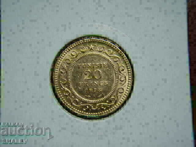 Livrarea 20 franci 1898 Tunisia - AU (aur)