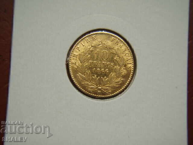 10 franci 1866 BB Franța (10 franci Franța) - XF/AU (aur) cu preț € 459.89 | 899.47 BGN