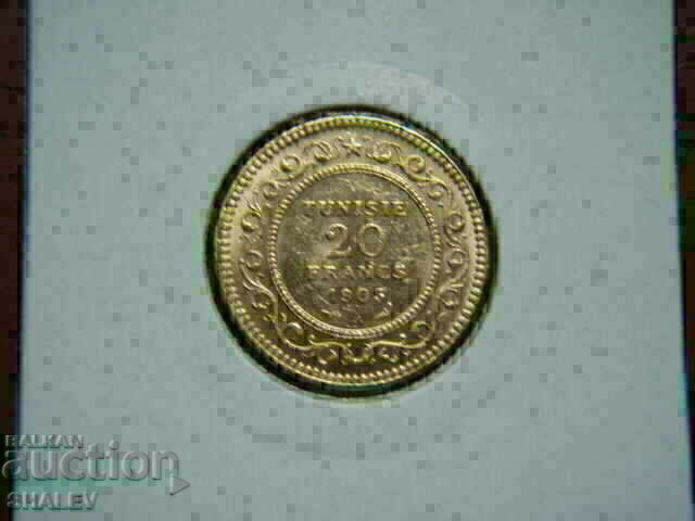 20 Francs 1903 Tunisia (20 francs Tunis) /1/ - AU (gold)