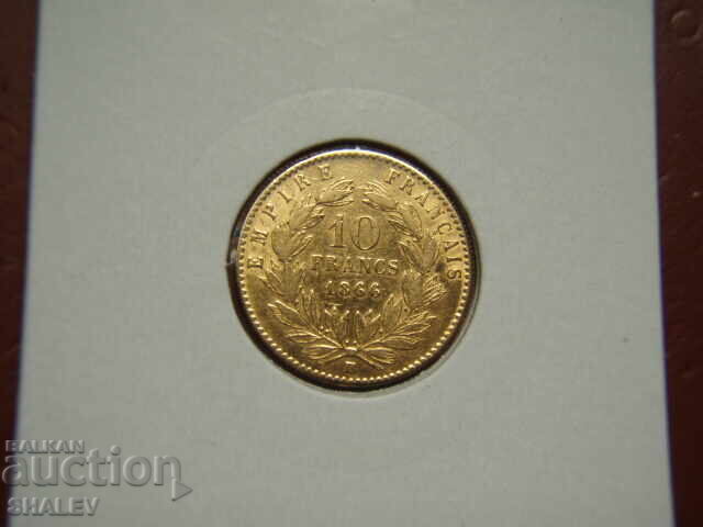 10 Francs 1866 BB France (10 Francs France) - XF/AU (gold)