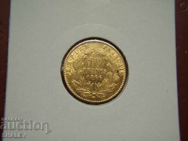 10 franci 1866 BB Franța (10 franci Franța) - XF/AU (aur)