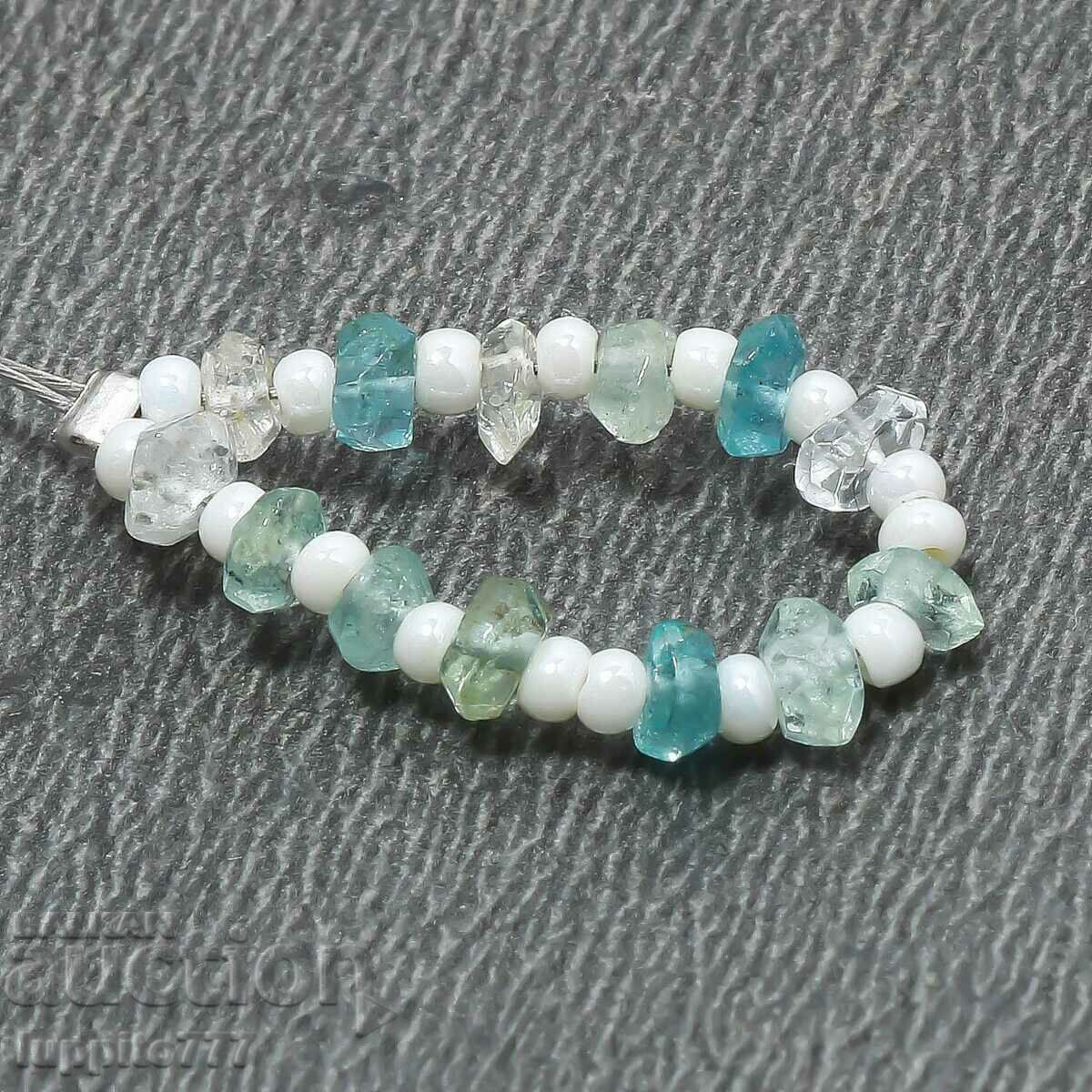 Κορδόνι από φυσικό γαλαζοπράσινο βηρύλ 7,10 καρατίων με τιμή 29.99 BGN | € 15.33 Κορδόνι από φυσικό γαλαζοπράσινο βηρύλ 7,10 καρατίων με τιμή 29.99 BGN | € 15.33