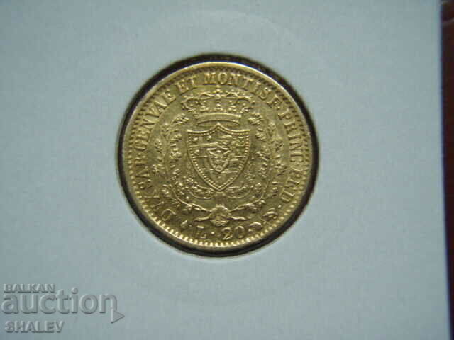 Аукцион 20 Lire 1827 L Sardinia (20 лири Сардиния) - XF/AU (злато) Аукцион 20 Lire 1827 L Sardinia (20 лири Сардиния) - XF/AU (злато)
