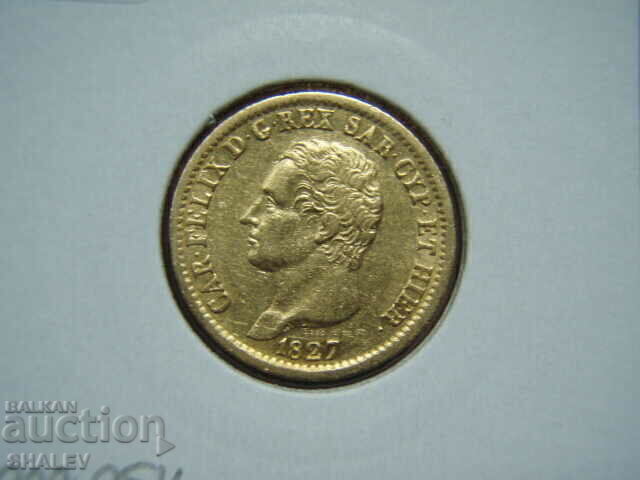 20 Lire 1827 L Sardinia (20 лири Сардиния) - XF/AU (злато) - 5 20 Lire 1827 L Sardinia (20 лири Сардиния) - XF/AU (злато) - 5