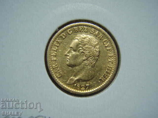 20 Lire 1827 L Sardinia (20 лири Сардиния) - XF/AU (злато) - 7 20 Lire 1827 L Sardinia (20 лири Сардиния) - XF/AU (злато) - 7