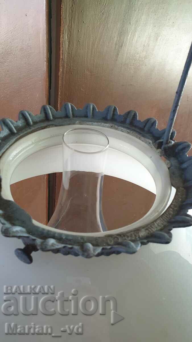 Old 1894 Bradley & Hubbard parlor gas lamp - 6