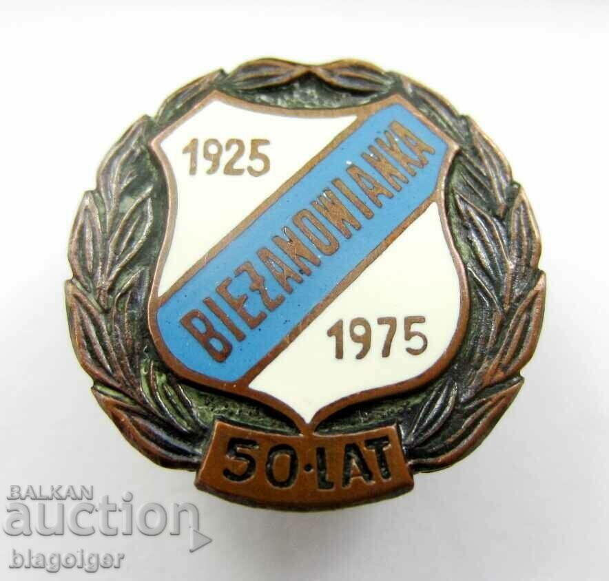 Auction  Football Badge-Polish Football Club-Enamel-Screw