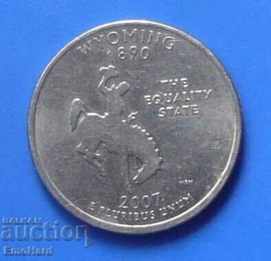 2007 1/4 δολάριο ΗΠΑ Wyoming P