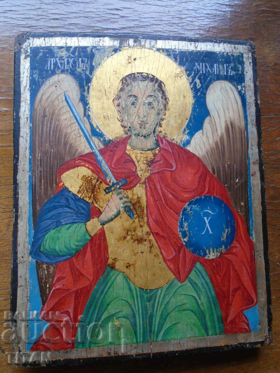 OLD ICON OF THE ARCHANGEL MICHAEL, 29/25.5 cm.