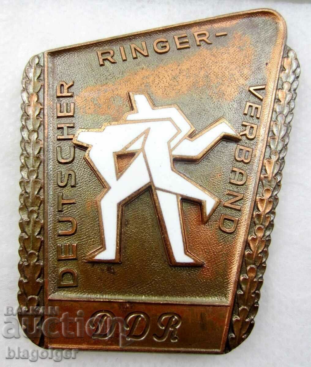 Αθλητισμός-Πλακέτα-Μετάλλιο-Ομοσπονδία Πάλης GDR-DDR