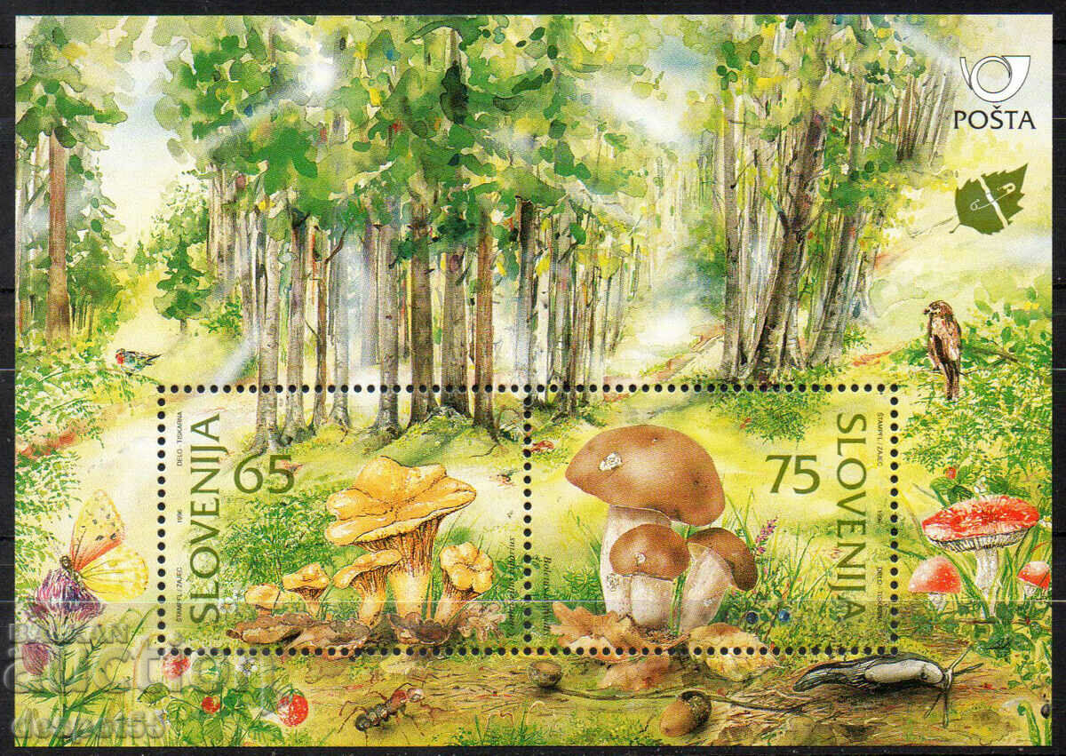 1996. Словения. Флората на Словения - Гъби. Блок.