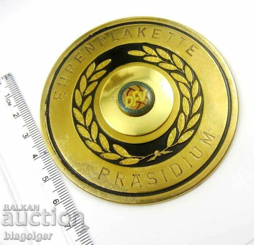 Auction Honorary plaque-GDR Football Federation-DDR-Original Auction Honorary plaque-GDR Football Federation-DDR-Original