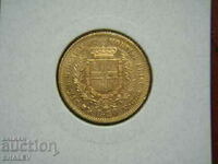 20 Lire 1858 P Sardinia / Italy (Сардиния) /2- XF/AU (злато)