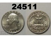 1/4 Δολάριο ΗΠΑ 1972 D UNC