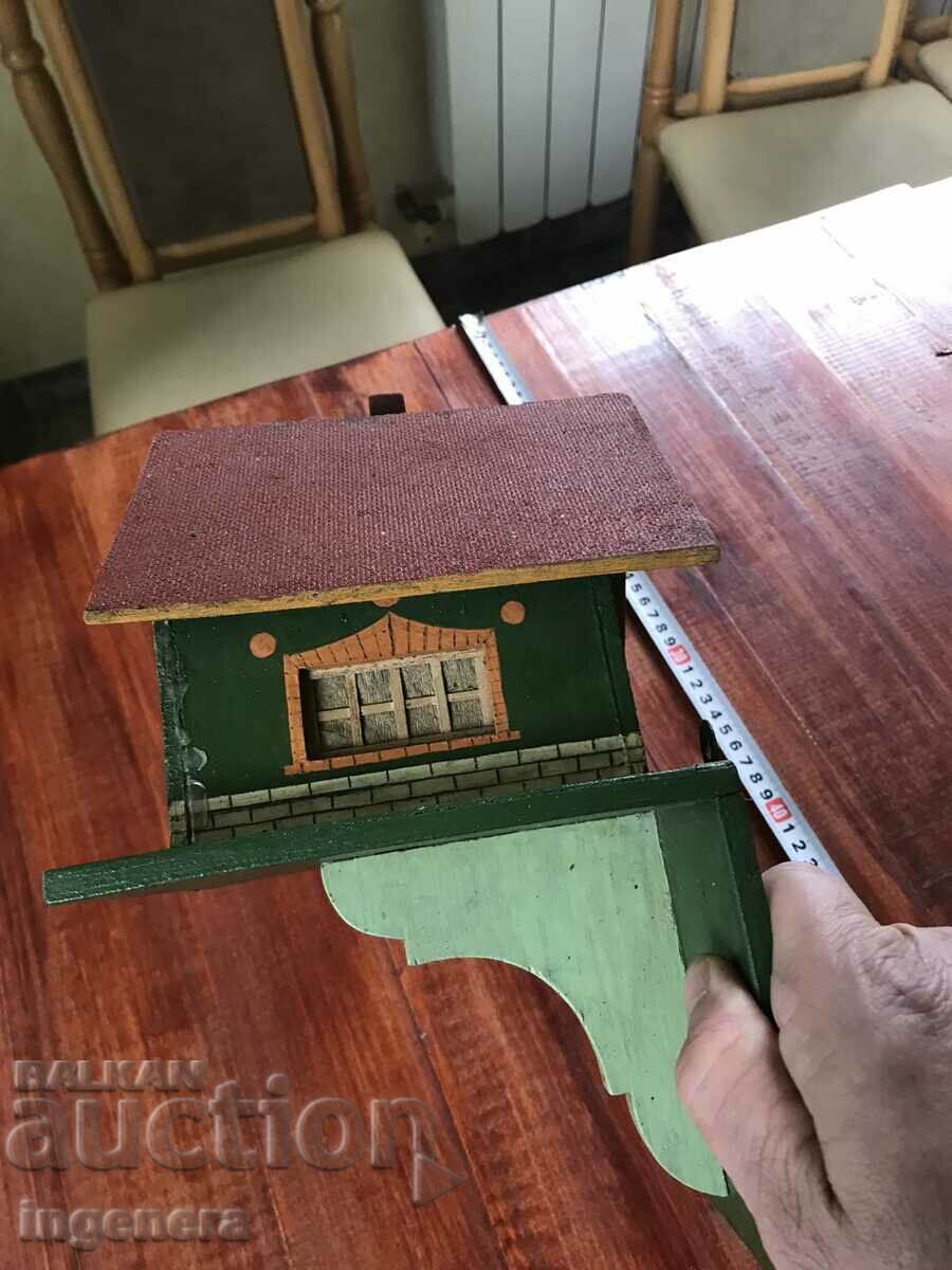 CASĂ DIN LEMN DECORATIE PANOU DE PERETE pictată manual - 6