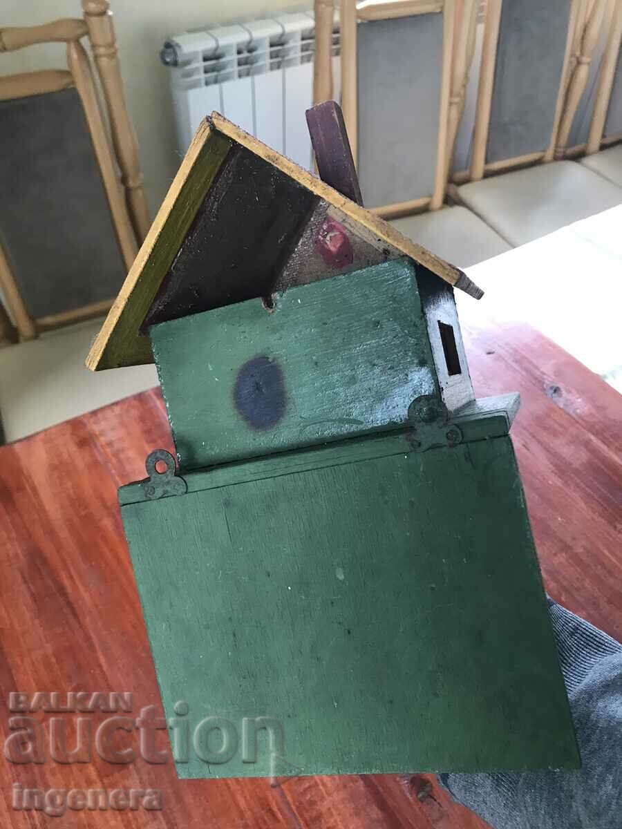 CASĂ DIN LEMN DECORATIE PANOU DE PERETE pictată manual - 7