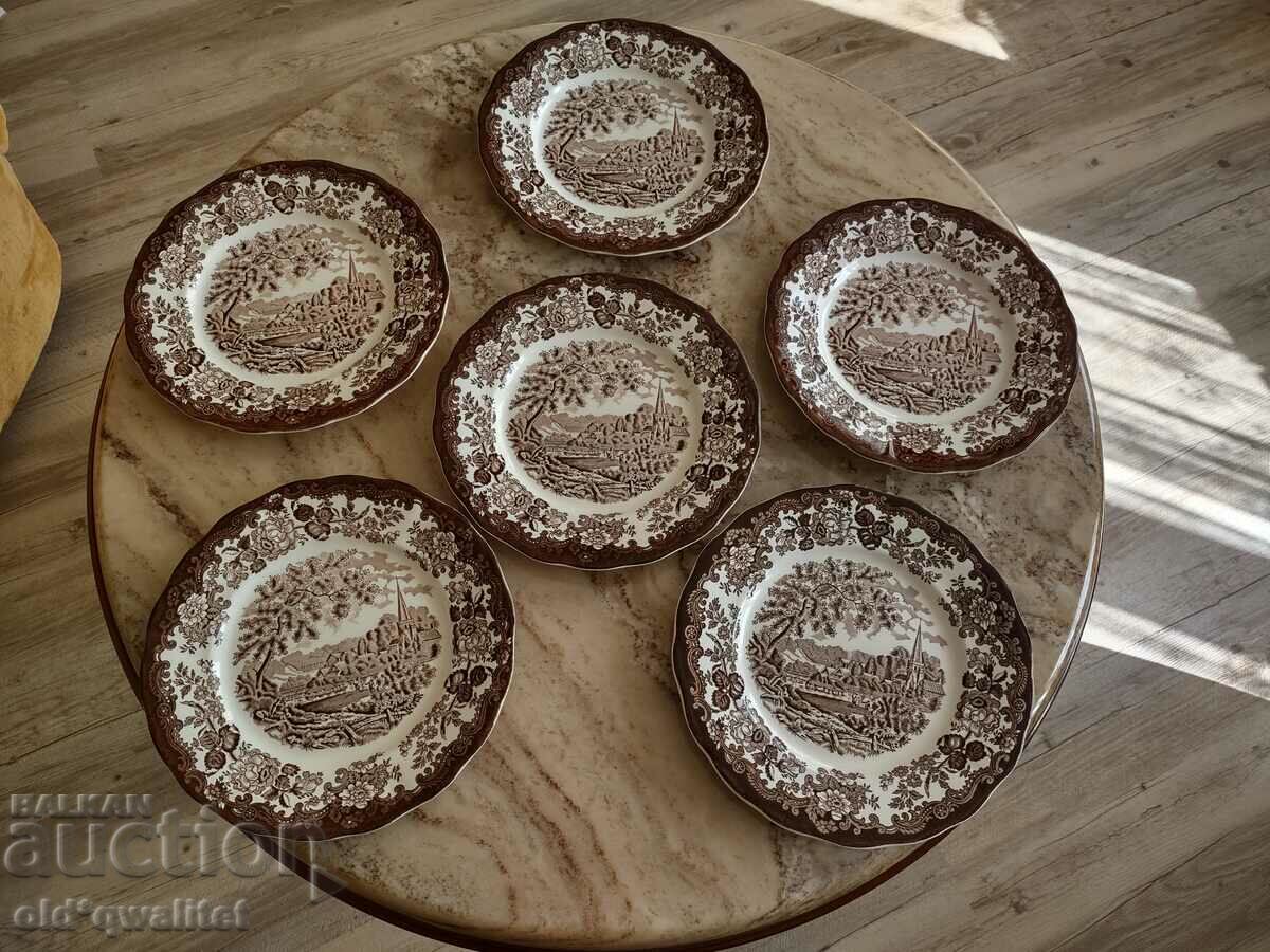 Service - plot, plates for 6 pers., England, stamps with price 197.00 BGN | € 100.72