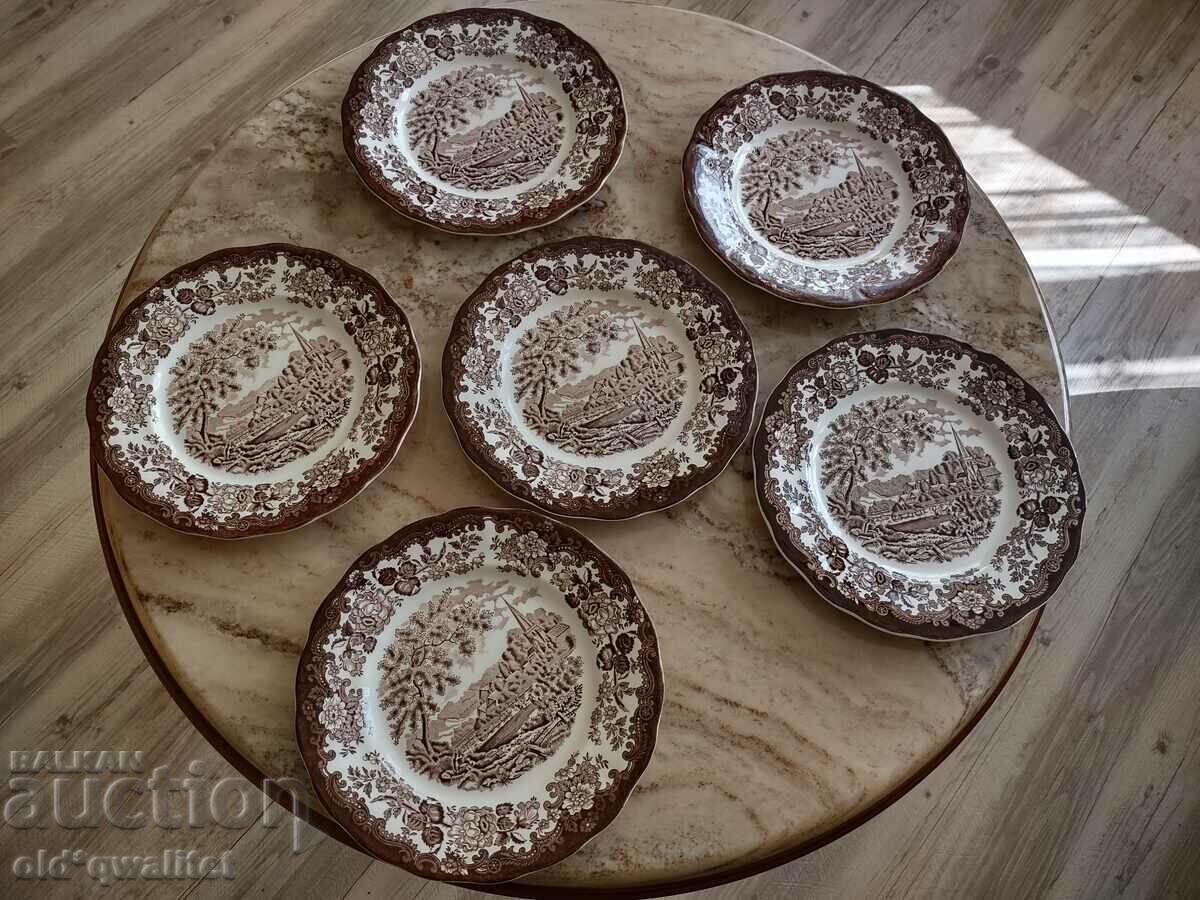 Service - plot, plates for 6 pers., England, stamps - 5