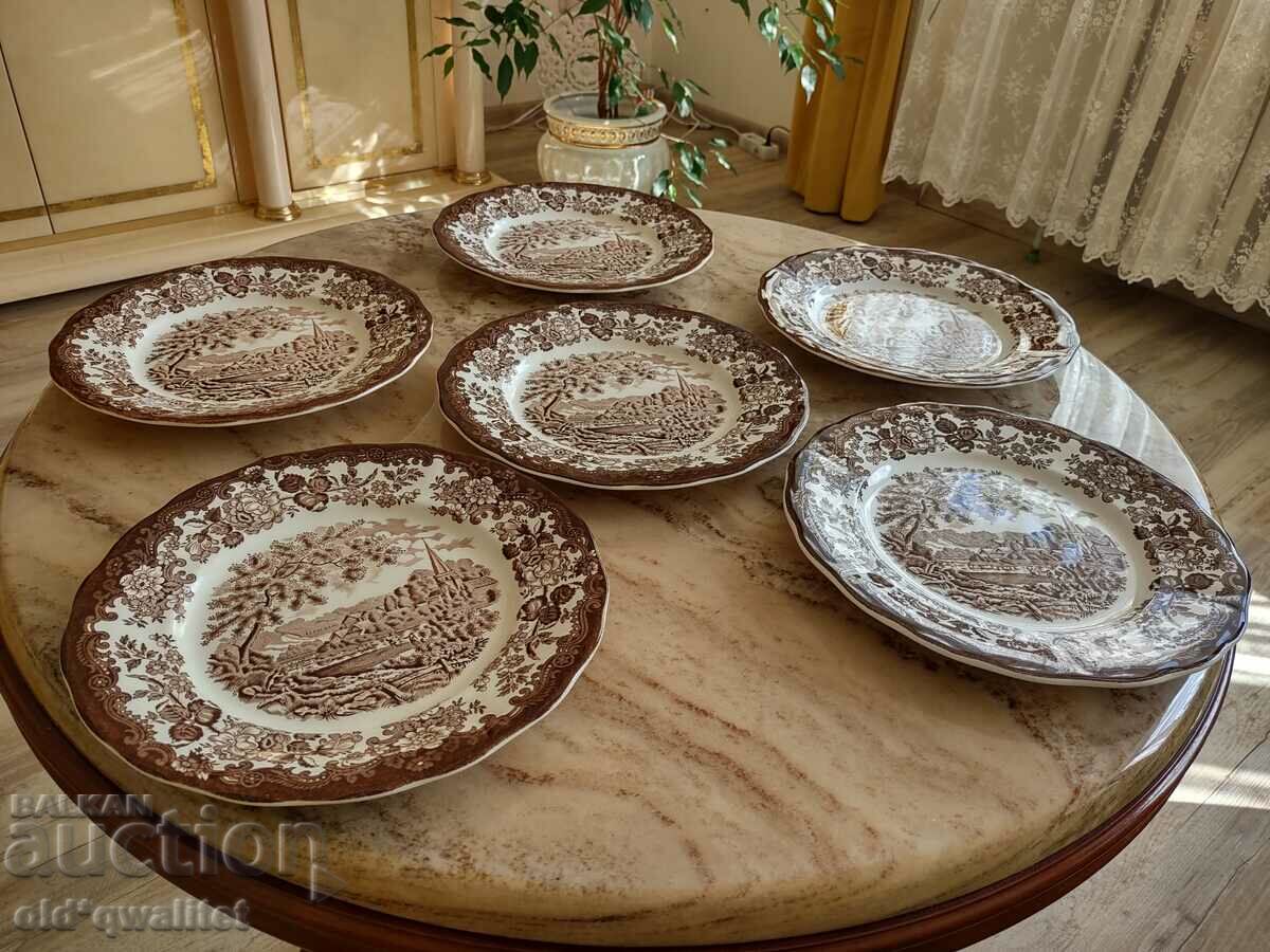 Service - plot, plates for 6 pers., England, stamps - 7