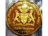Guyana 5 cenți 1978 UNC PROOF 15.000 buc Rare