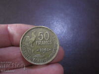 1953 year 50 francs letter B