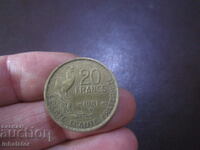 1951 год 20 франка буква В