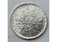 5 Φράγκα Ασήμι Γαλλία 1961 - Ασημένιο νόμισμα #2