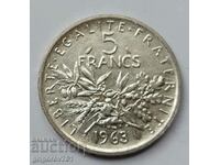 5 Franci Argint Franta 1963 - Moneda de argint #6