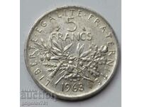 5 Φράγκα Ασήμι Γαλλία 1963 - Ασημένιο νόμισμα #7