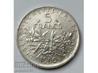 5 Φράγκα Ασήμι Γαλλία 1960 - Ασημένιο νόμισμα #10