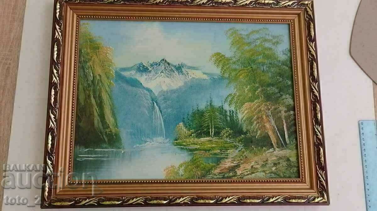 FRUMOASA PICTURA IN ULEI -PEISAJ -REDUCERE