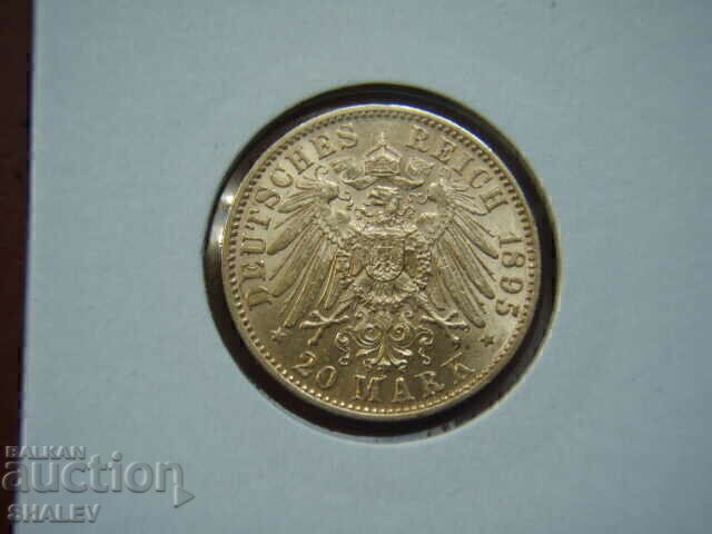 Licitație 20 Mark 1895 Saxonia (Germania) Saksoniya/Germaniya - AU (aur)