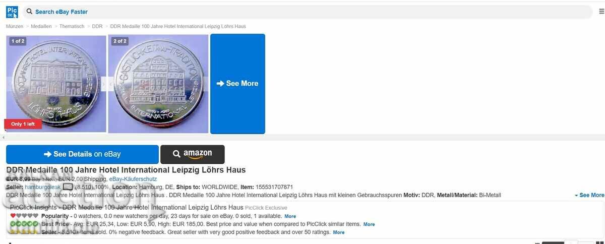 Delivery of *$*Y*$* LEIPZIG - 100 YEARS OF HOTEL INTERNATIONAL *$*Y*$* Delivery of *$*Y*$* LEIPZIG - 100 YEARS OF HOTEL INTERNATIONAL *$*Y*$*