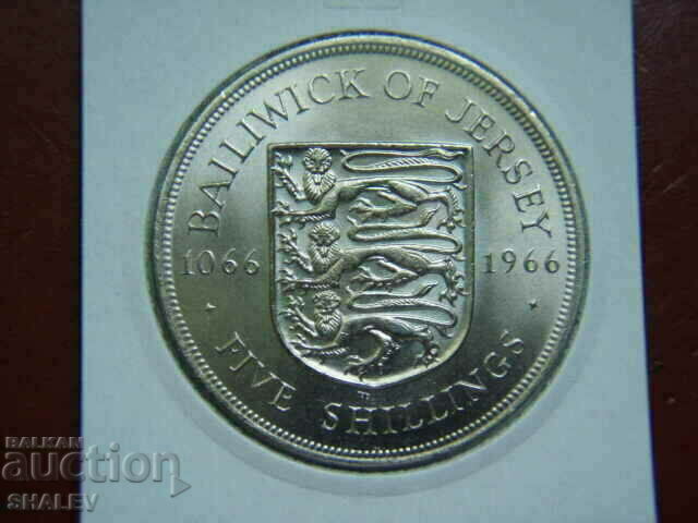 5 Shillings 1966 Jersey (5 shillings Jersey) - Unc with price 29.89 BGN | € 15.28 5 Shillings 1966 Jersey (5 shillings Jersey) - Unc with price 29.89 BGN | € 15.28