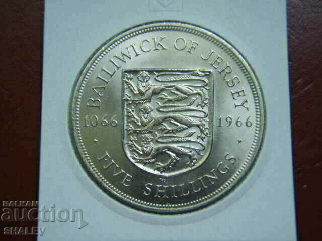 Auction 5 Shillings 1966 Jersey (5 shillings Jersey) - Unc Auction 5 Shillings 1966 Jersey (5 shillings Jersey) - Unc