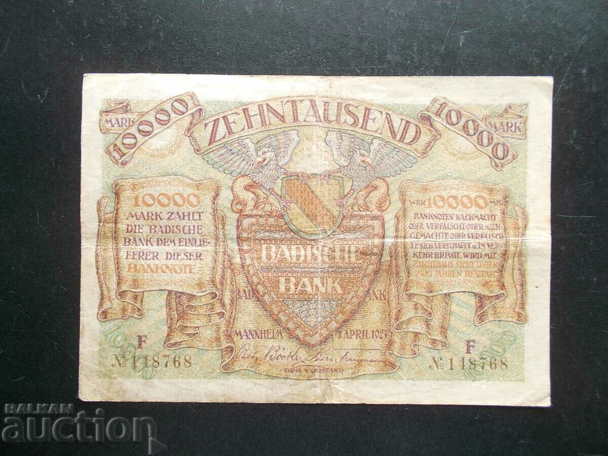 GERMANIA, 10000 de mărci, 1923