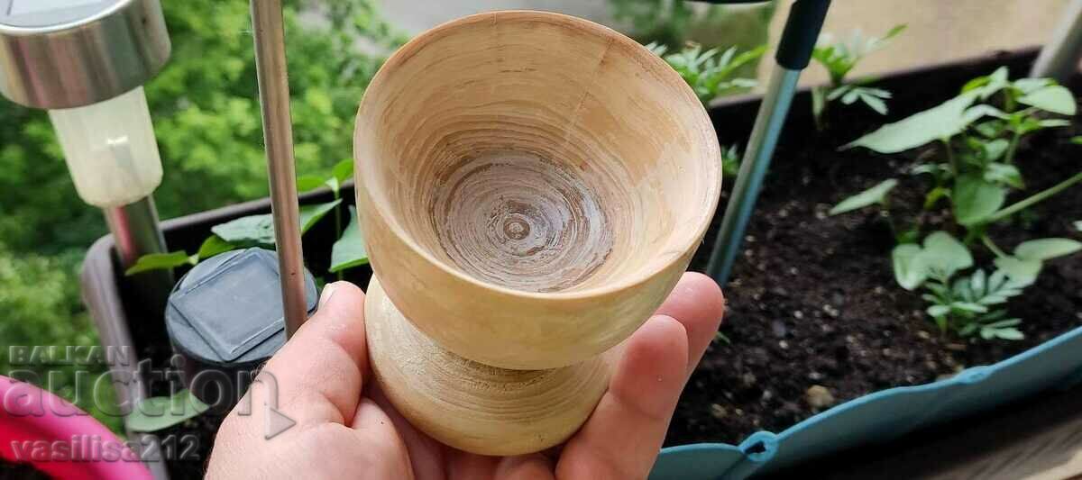 A wooden cup