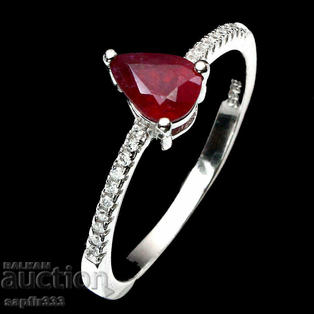 EXCELLENT DESIGNER RING WITH RUBY AND ZIRCONIA with price 197.00 BGN | € 100.72 EXCELLENT DESIGNER RING WITH RUBY AND ZIRCONIA with price 197.00 BGN | € 100.72