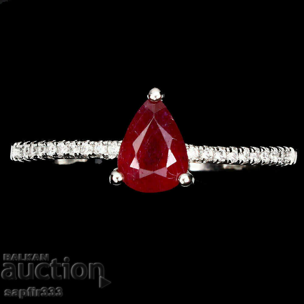 EXCELLENT DESIGNER RING WITH RUBY AND ZIRCONIA
