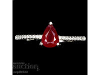 EXCELLENT DESIGNER RING WITH RUBY AND ZIRCONIA