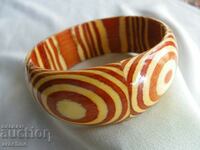 Bracelet made of very rare Central African wood - Zebrano