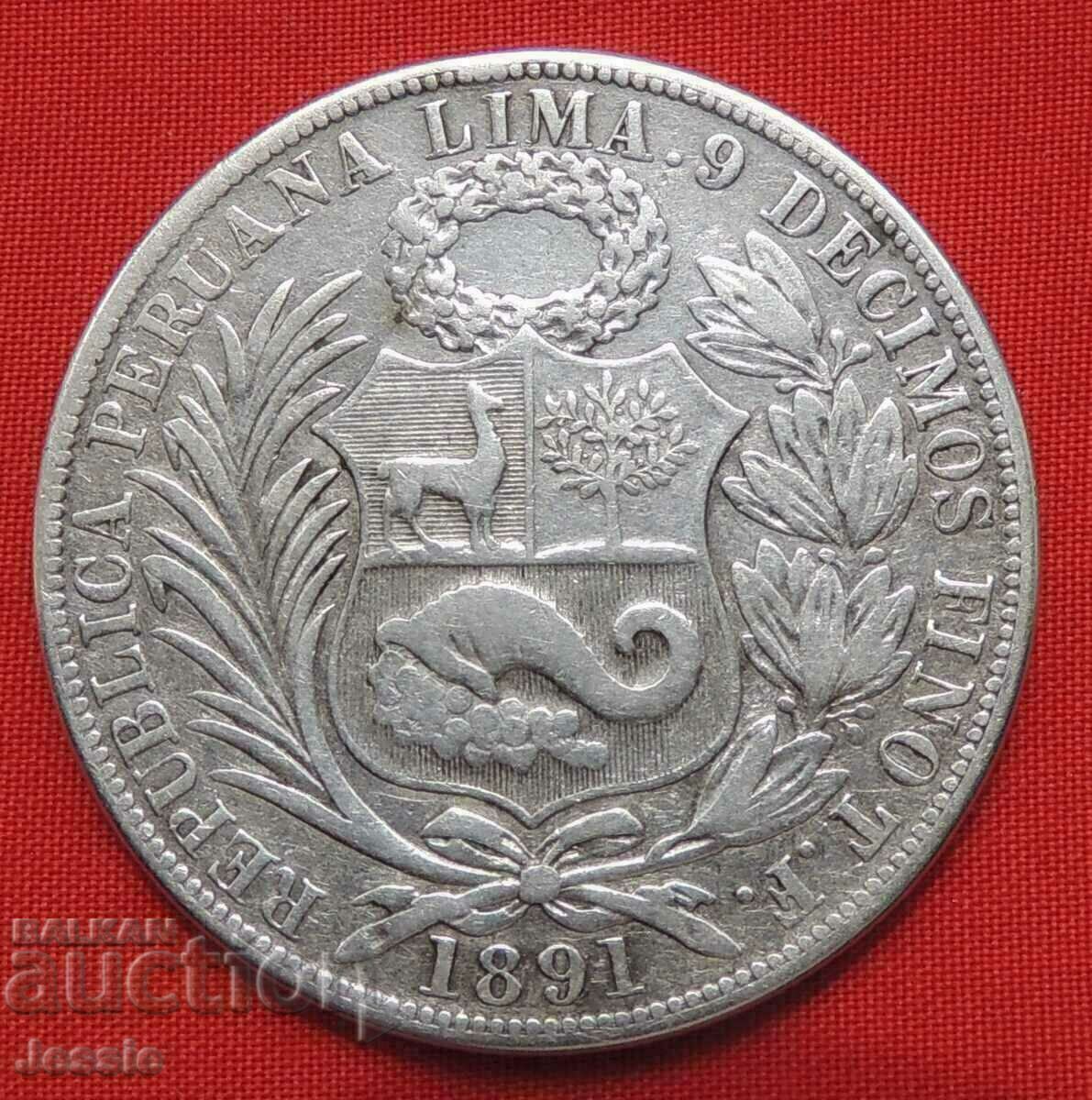 1 Sol 1891 TF Peru silver NO MADE IN CHINA ! with price 101.90 BGN | € 52.10 1 Sol 1891 TF Peru silver NO MADE IN CHINA ! with price 101.90 BGN | € 52.10