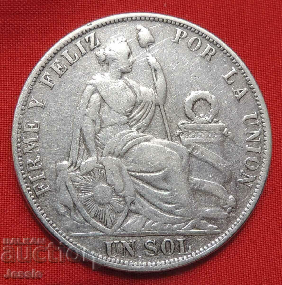 1 Sol 1891 TF Peru silver NO MADE IN CHINA ! 1 Sol 1891 TF Peru silver NO MADE IN CHINA !